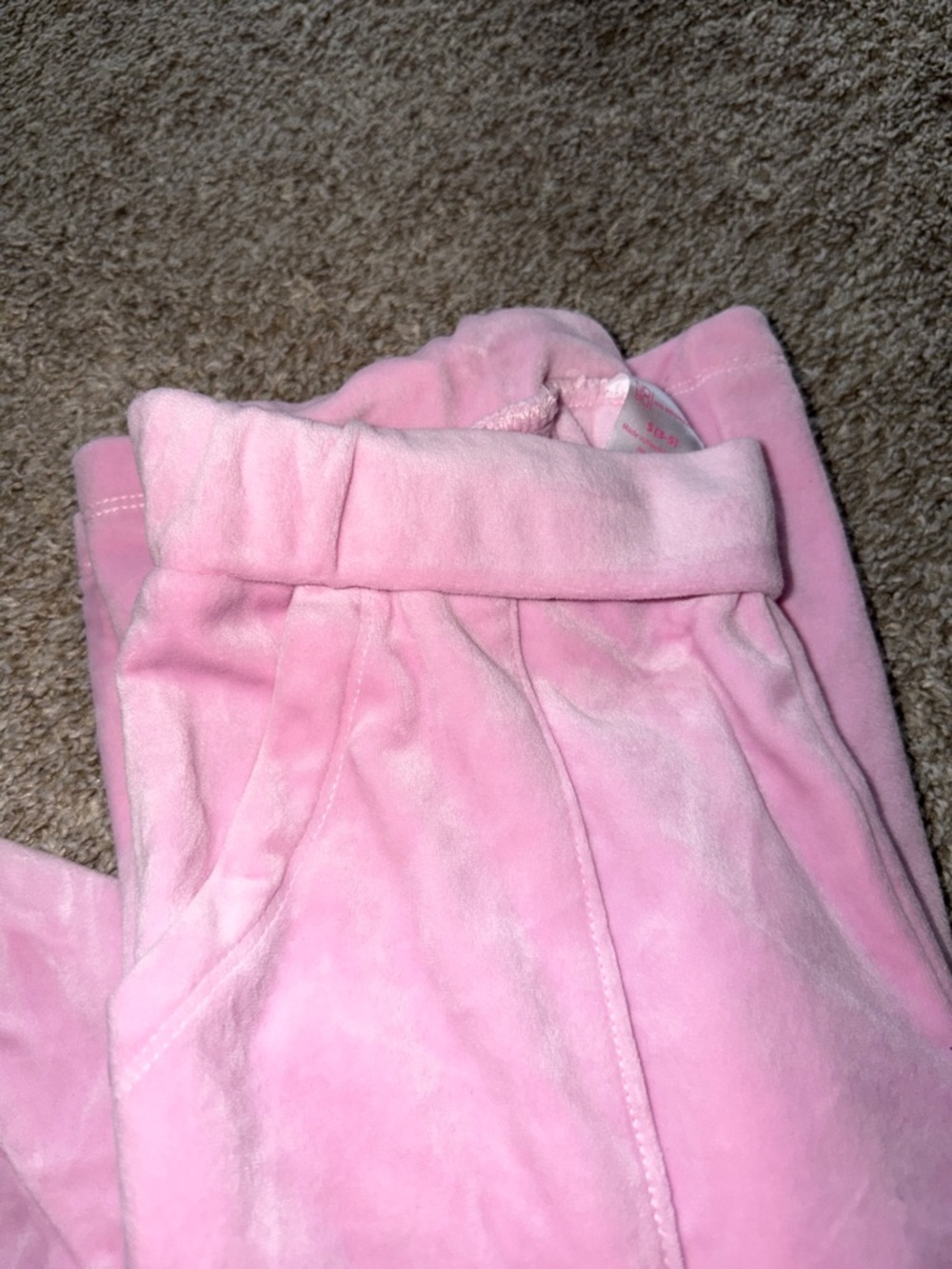 No Boundaries Light Pink Velour Hoodie & Jogger Set - Picture 3 of 3